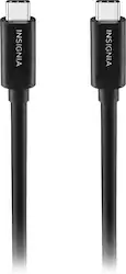 Insignia™ - 3.3’ USB-C to USB-C 3.2 Gen 2 Superspeed+ 10Gbps Cable - Black - Front_Zoom
