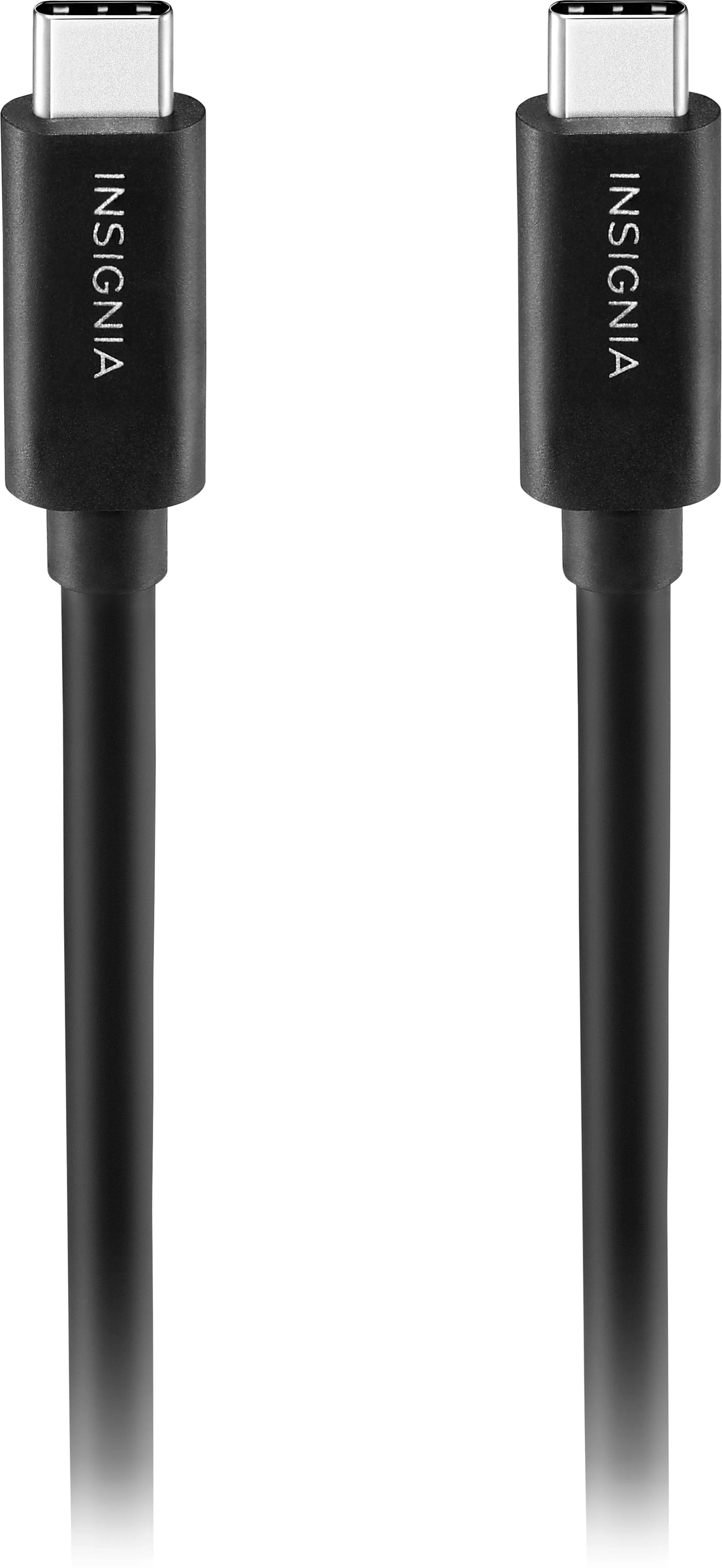 Front. Insignia™ - 3.3’ USB-C to USB-C 3.2 Gen 2 Superspeed+ 10Gbps Cable - Black.