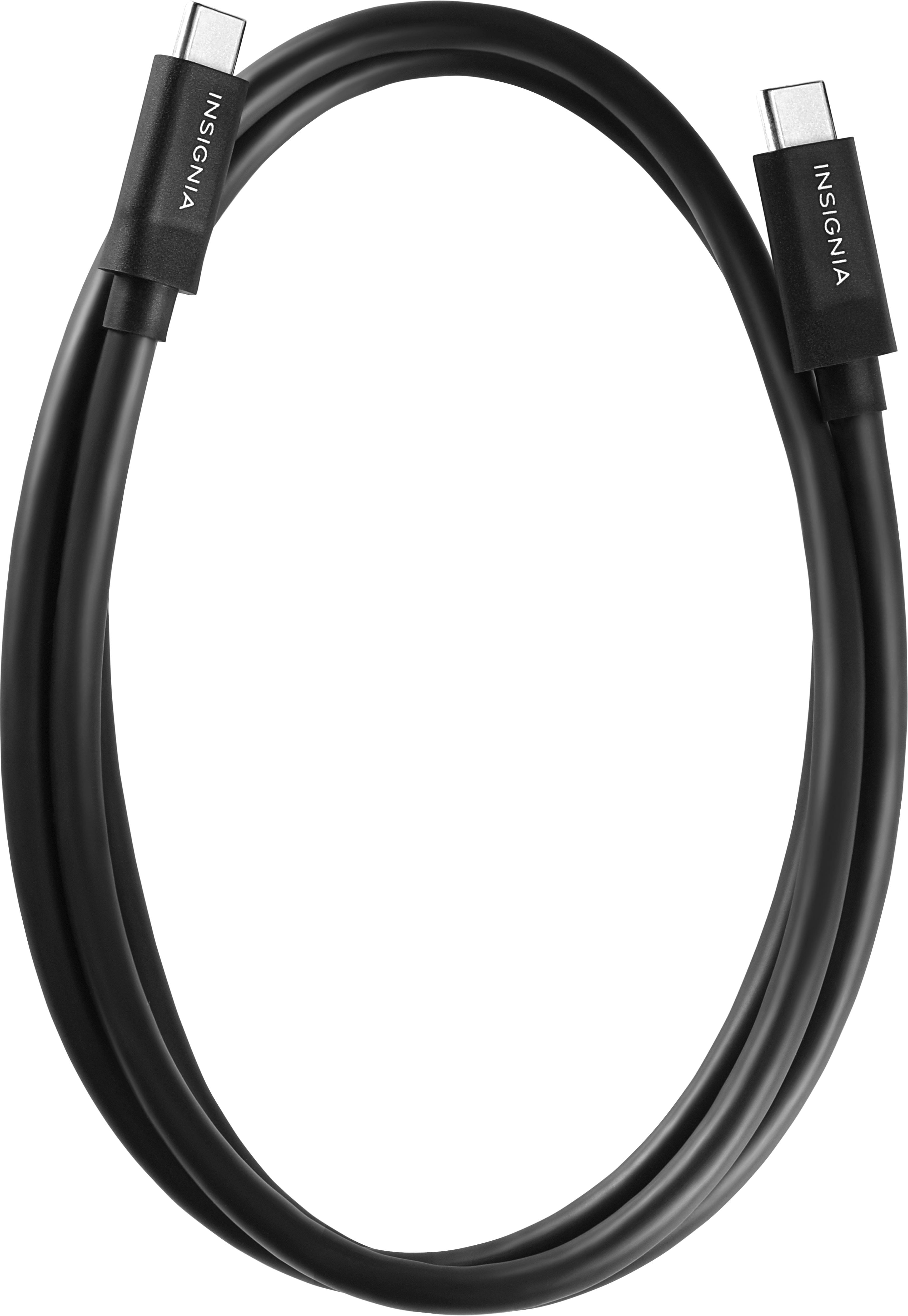 Alt View 1. Insignia™ - 3.3’ USB-C to USB-C 3.2 Gen 2 Superspeed+ 10Gbps Cable - Black.