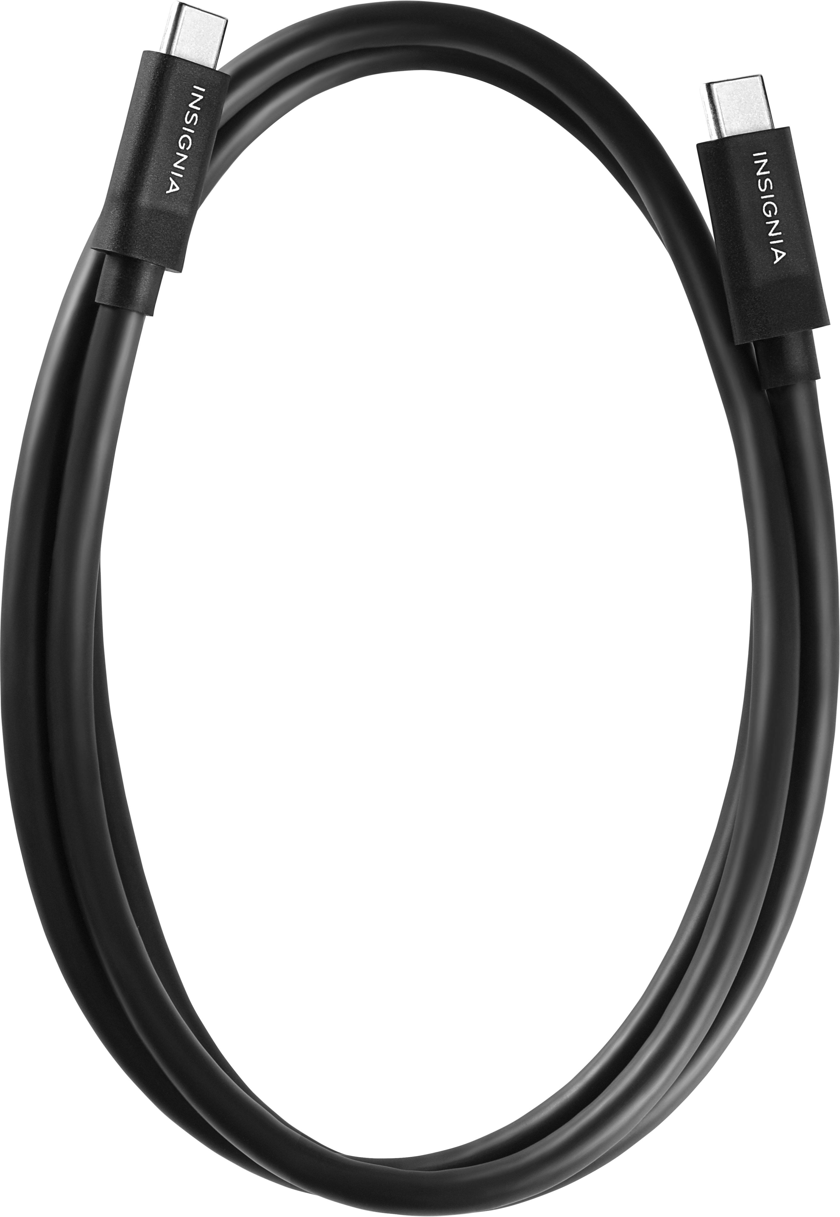 Alt View 1. Insignia™ - 3.3’ USB-C to USB-C 3.2 Gen 2 Superspeed+ 10Gbps Cable - Black.