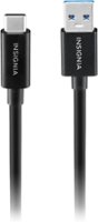 Insignia™ - 3.3’ USB to USB-C 3.2 Gen 2 Superspeed+ 10Gbps Cable - Black - Front_Zoom