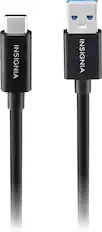 Front. Insignia™ - 3.3’ USB to USB-C 3.2 Gen 2 Superspeed+ 10Gbps Cable - Black.
