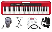 Casio - CT-S200RD 61-Key Premium Keyboard Package - Red - Front_Zoom