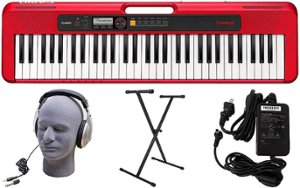 Casio - CT-S300 61-Key Premium Keyboard Package - Red - Front_Zoom