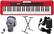 Front. Casio - CT-S200 61-Key Premium Keyboard Package - Red.