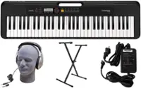 Front. Casio - CT-S200BK 61-Key Premium Keyboard Package - Black.