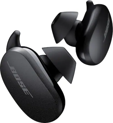 Front. Bose - QuietComfort Earbuds True Wireless Noise Cancelling In-Ear Earbuds - Triple Black.