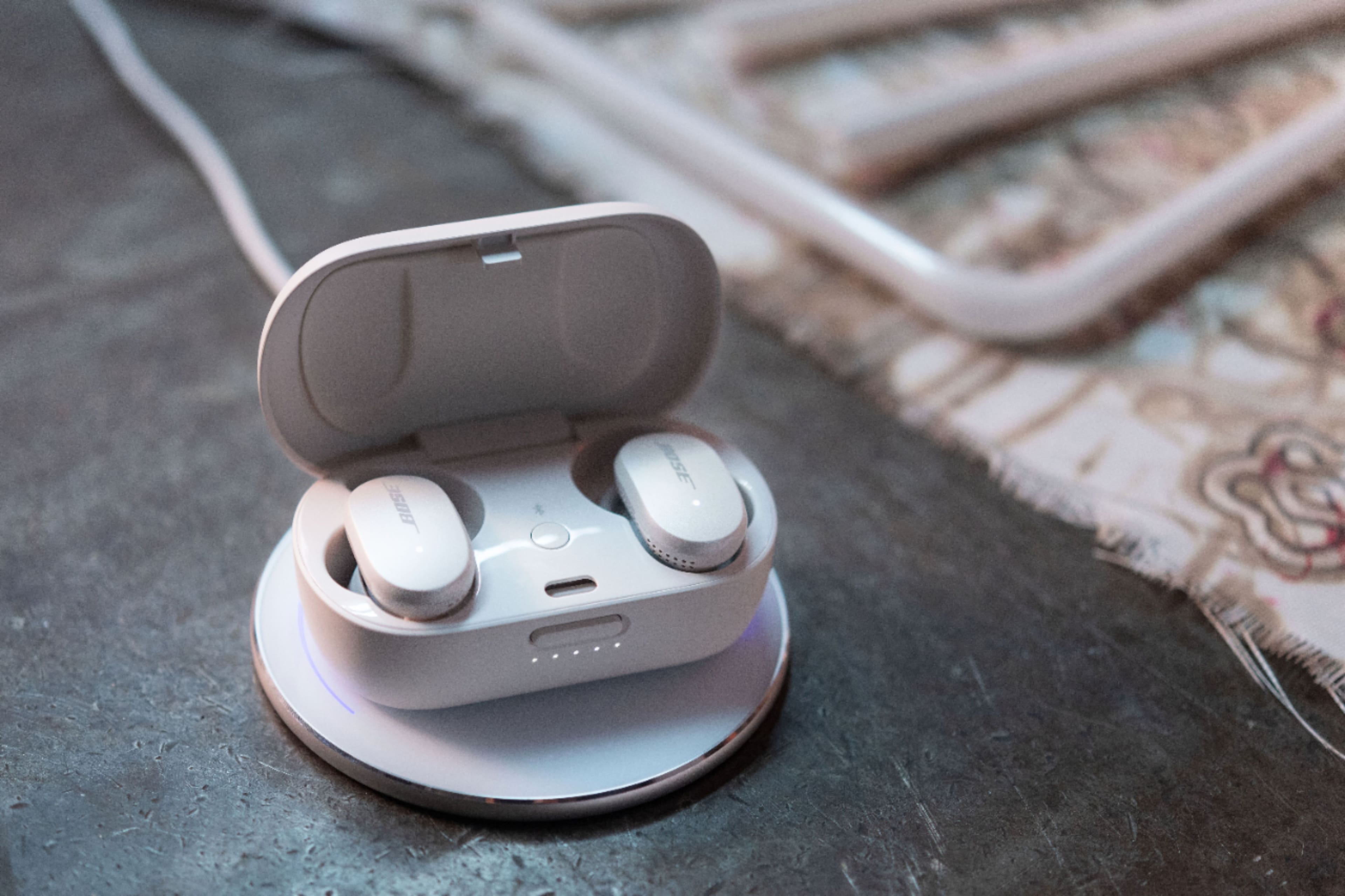 Alt View 15. Bose - QuietComfort Earbuds True Wireless Noise Cancelling In-Ear Earbuds - Soapstone.