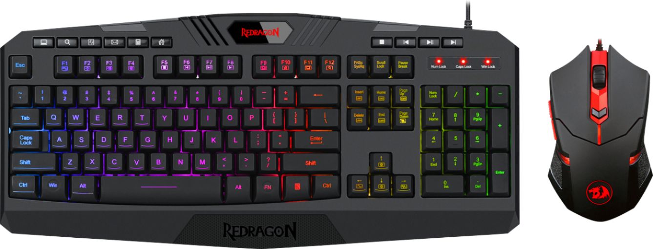 Bladeren verzamelen Miles Toevallig Best Buy: REDRAGON S101-3 Full-size Wired Gaming Keyboard and Optical Mouse  Gaming Bundle with Back Lighting Black S101-3