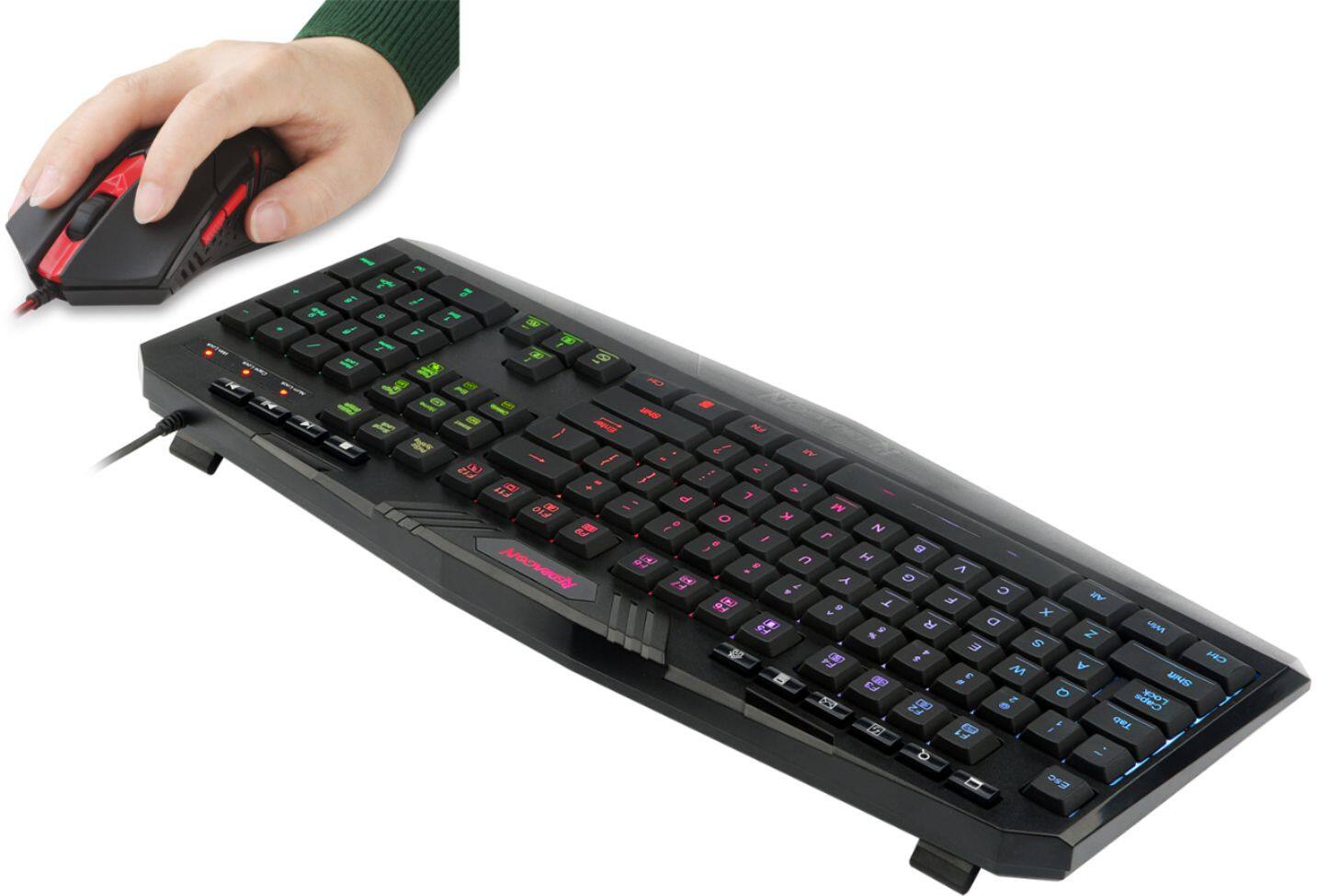 Alt View 14. REDRAGON - S101-3 Full-size Wired Gaming Keyboard and Optical Mouse Gaming Bundle with Back Lighting - Black.