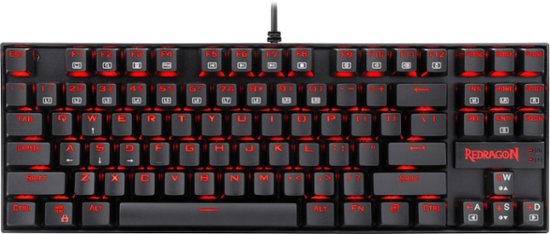 REDRAGON - K552-2 Kumara Wired TKL Gaming Mechanical Blue Switch Keyboard with Back Lighting - Black