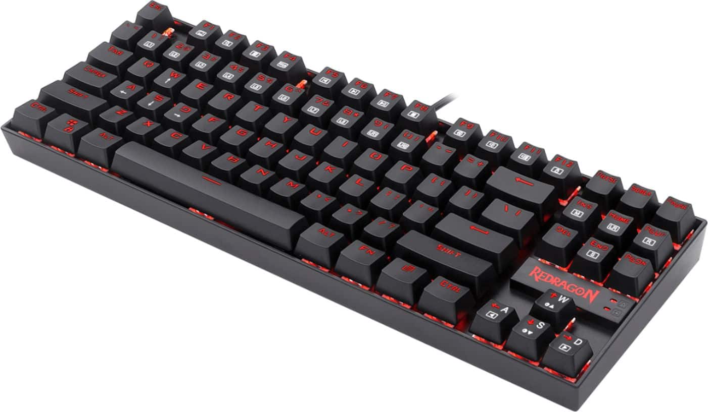 Alt View 14. REDRAGON - K552-2 Kumara TKL Wired Gaming Mechanical Blue Switch Keyboard with Back Lighting - Black.