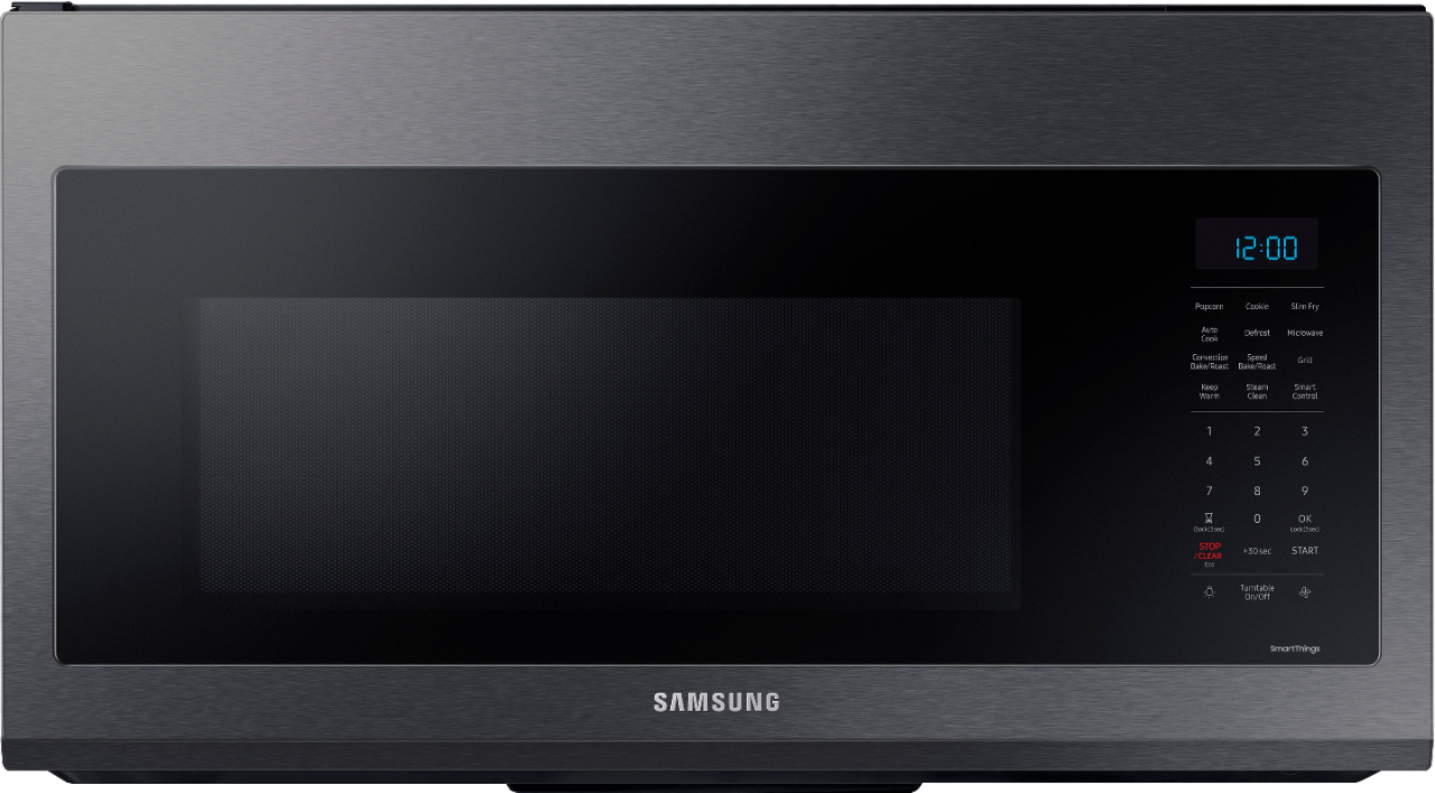 Samsung - 1.7 cu. ft. Over-the-Range Convection Microwave with WiFi - Black stainless steel