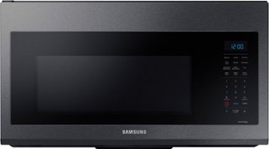 Samsung - 1.7 cu. ft. Over-the-Range Convection Microwave with WiFi - Black Stainless Steel - Front_Zoom