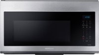 Front. Samsung - 1.7 cu. ft. Over-the-Range Convection Microwave with WiFi - Stainless Steel.