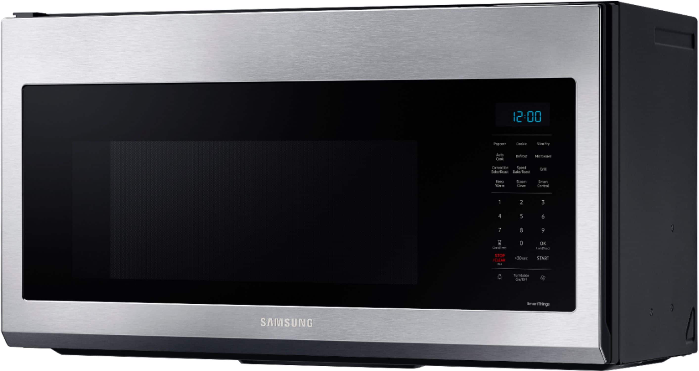 Alt View 12. Samsung - 1.7 cu. ft. Over-the-Range Convection Microwave with WiFi - Stainless Steel.