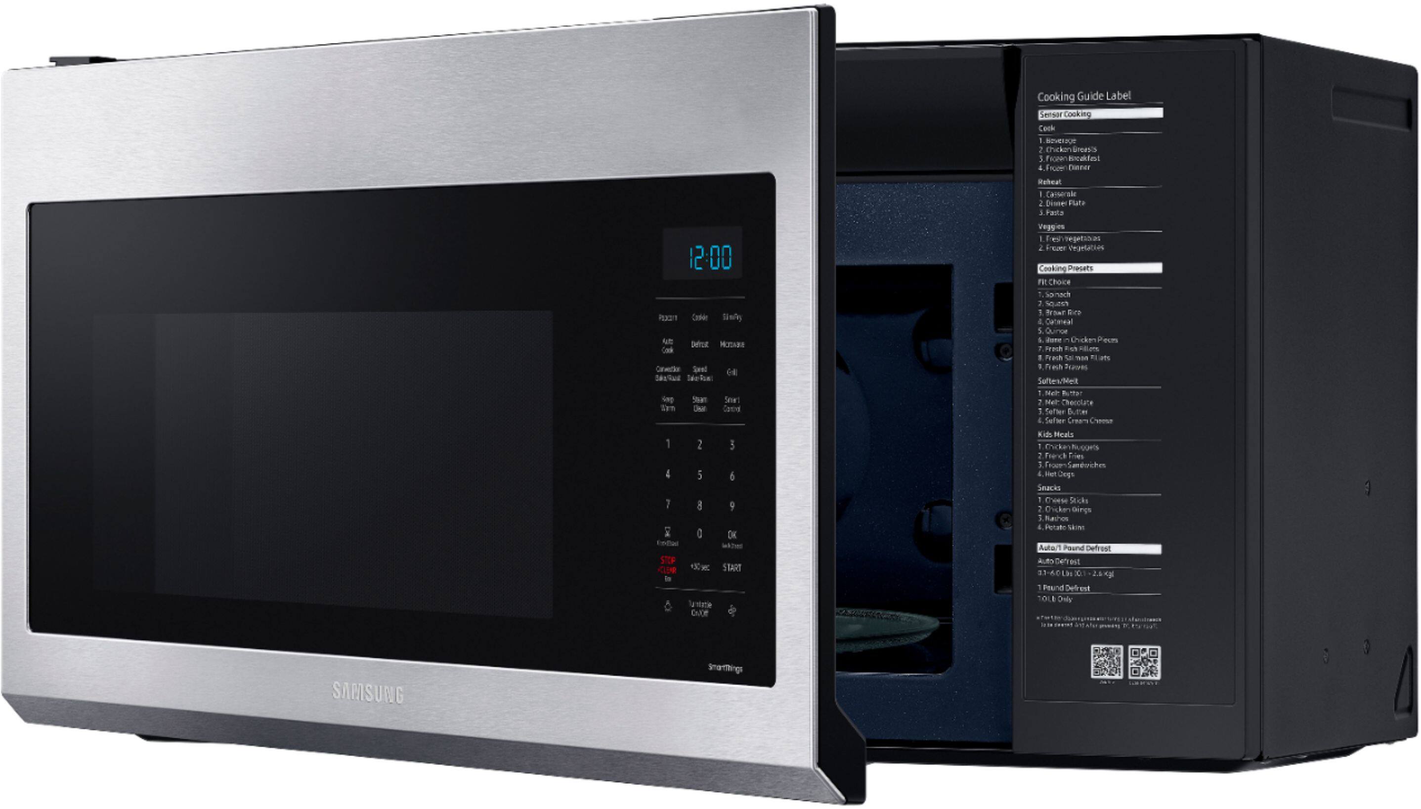 Alt View 13. Samsung - 1.7 cu. ft. Over-the-Range Convection Microwave with WiFi - Stainless Steel.