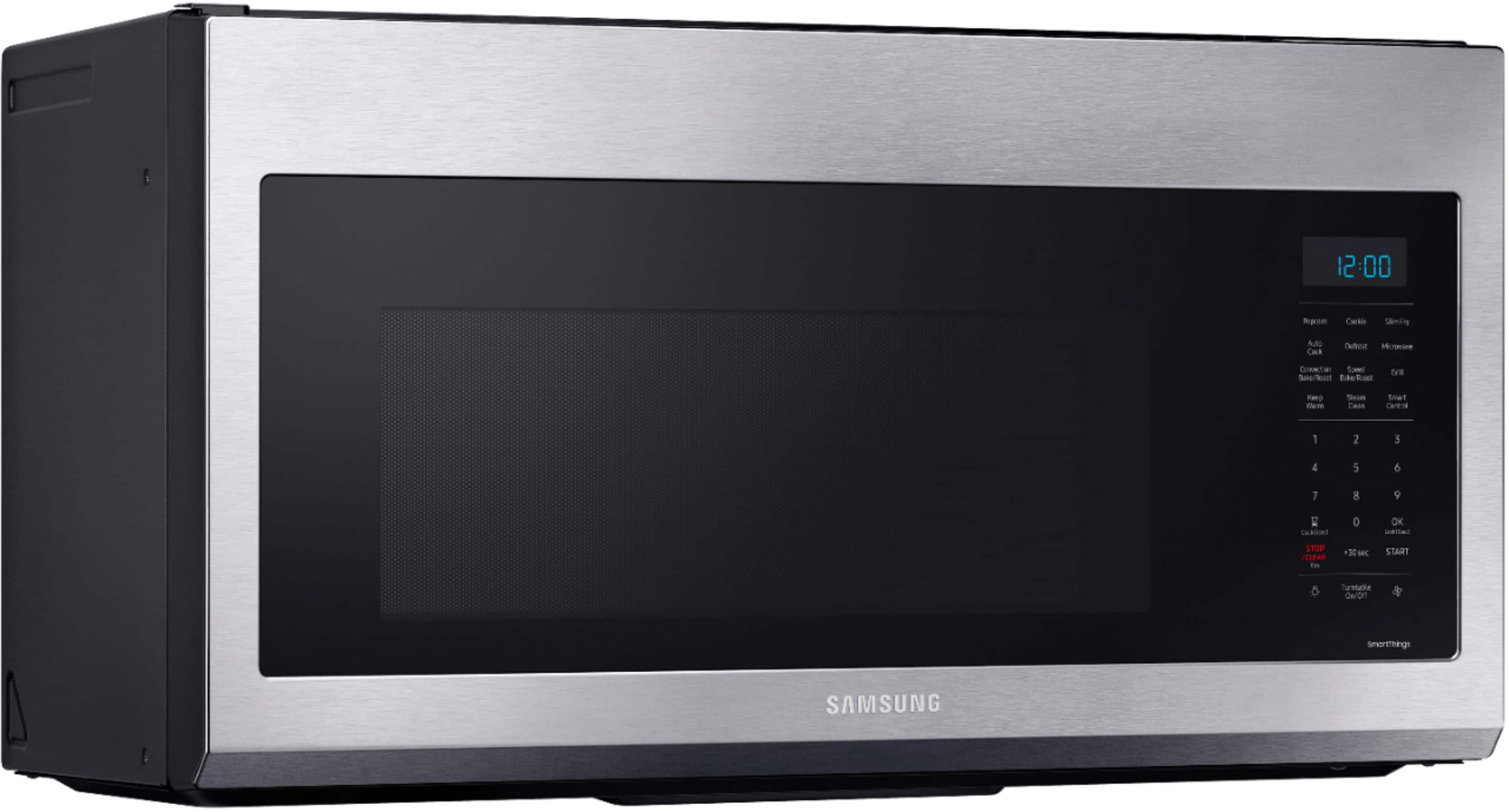 Alt View 14. Samsung - 1.7 cu. ft. Over-the-Range Convection Microwave with WiFi - Stainless Steel.