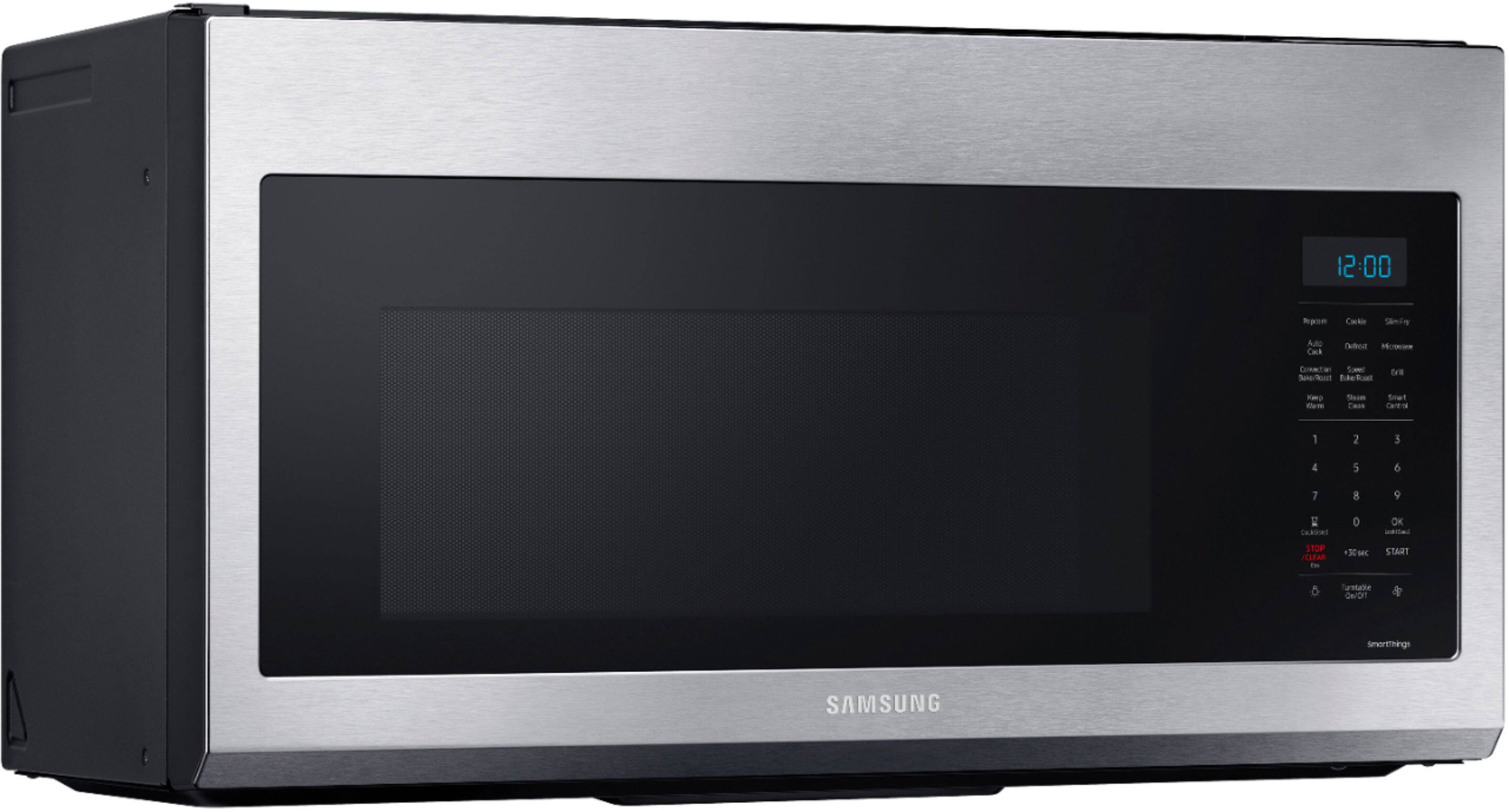 Alt View 14. Samsung - 1.7 cu. ft. Over-the-Range Convection Microwave with WiFi - Stainless Steel.