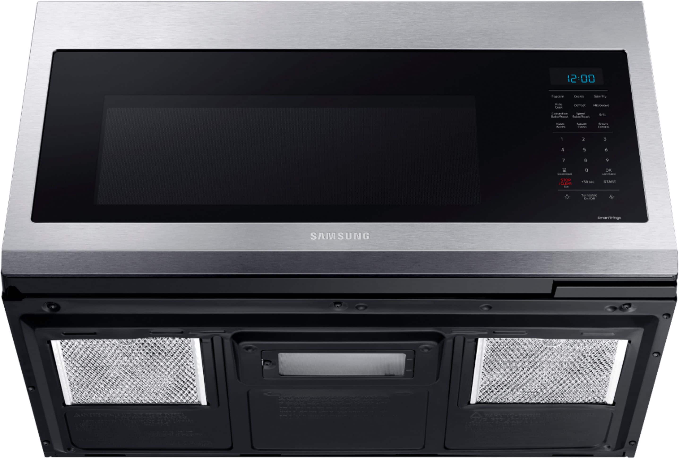 Alt View 15. Samsung - 1.7 cu. ft. Over-the-Range Convection Microwave with WiFi - Stainless Steel.