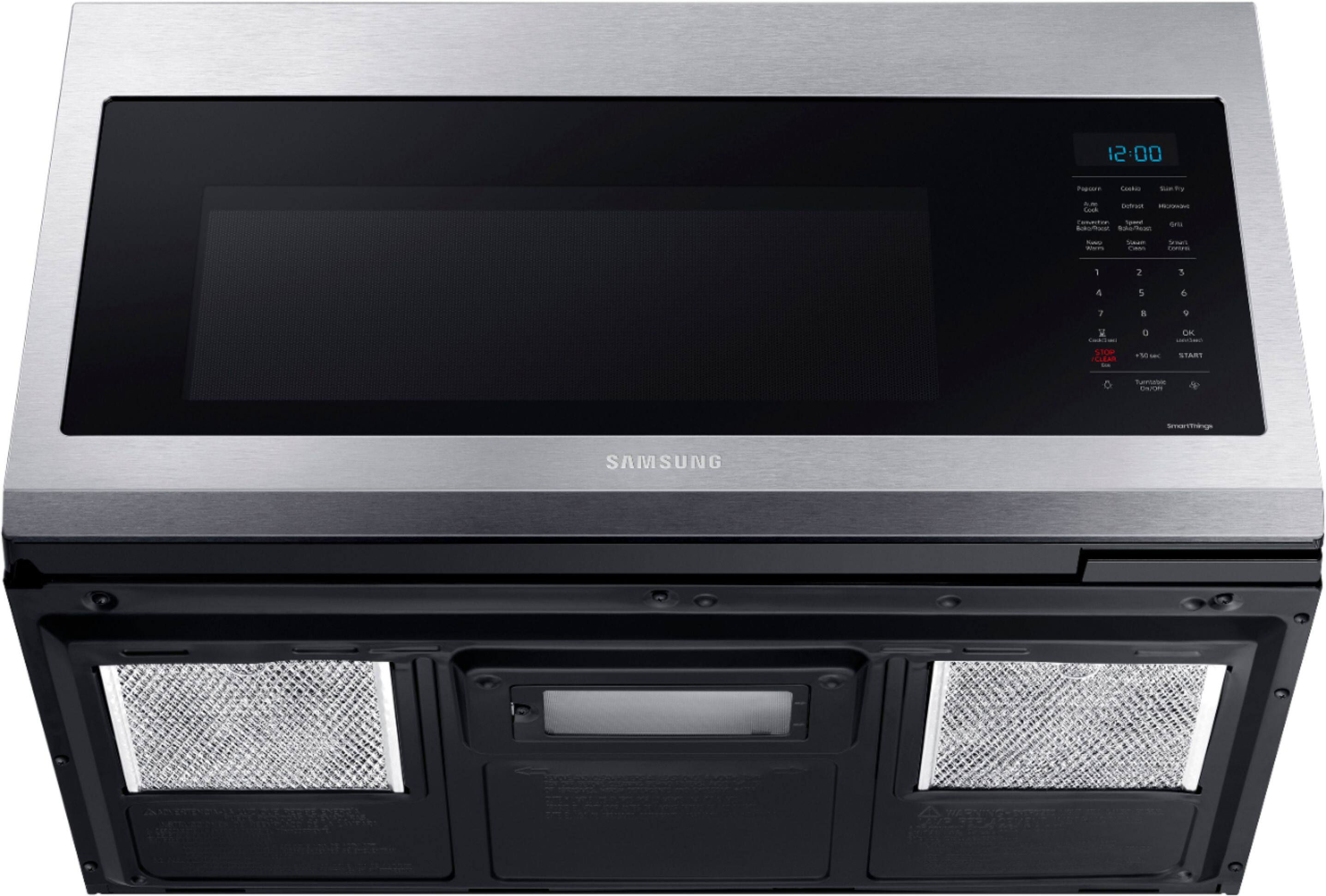 Alt View 15. Samsung - 1.7 cu. ft. Over-the-Range Convection Microwave with WiFi - Stainless Steel.
