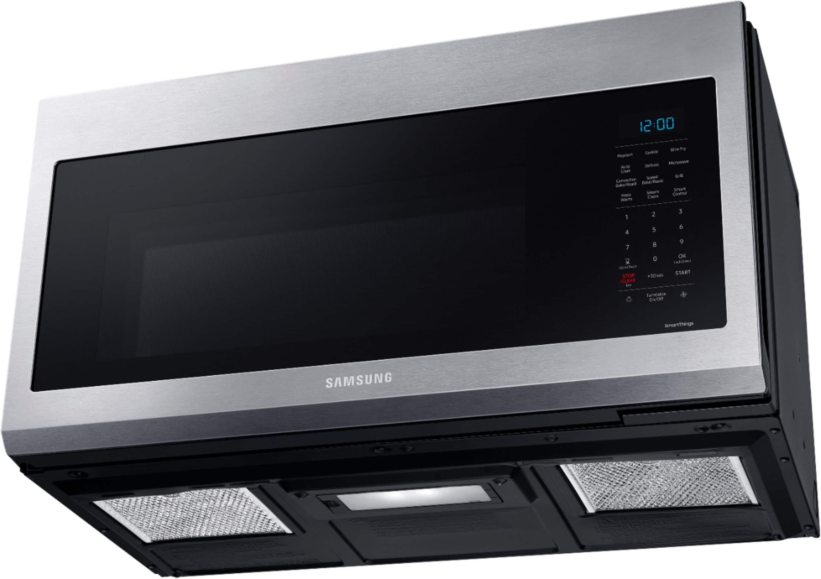 Alt View 16. Samsung - 1.7 cu. ft. Over-the-Range Convection Microwave with WiFi - Stainless Steel.