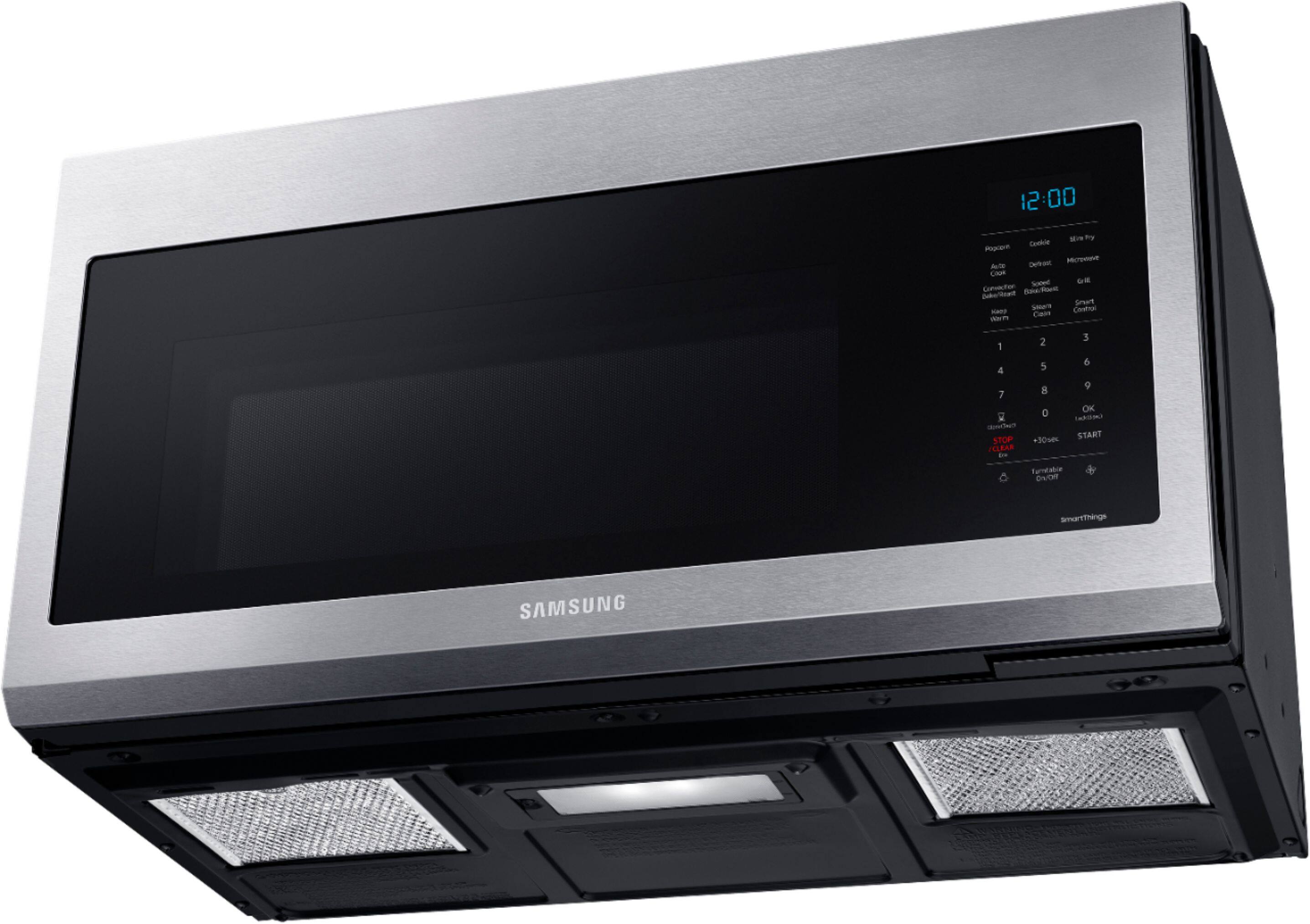 Alt View 16. Samsung - 1.7 cu. ft. Over-the-Range Convection Microwave with WiFi - Stainless Steel.