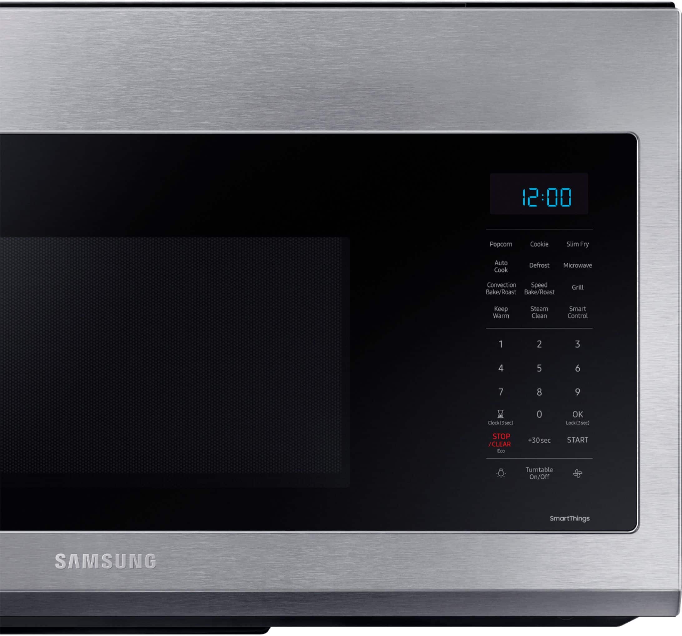 Alt View 17. Samsung - 1.7 cu. ft. Over-the-Range Convection Microwave with WiFi - Stainless Steel.