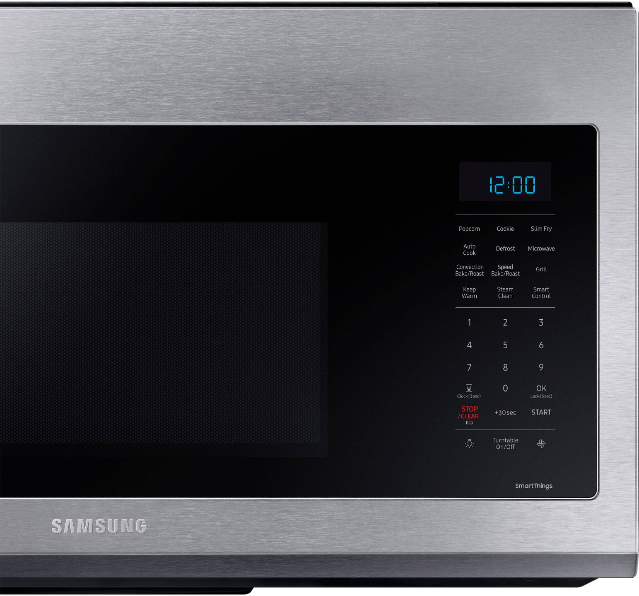 Alt View 17. Samsung - 1.7 cu. ft. Over-the-Range Convection Microwave with WiFi - Stainless Steel.