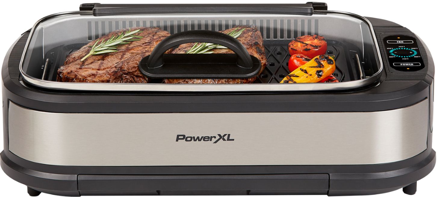 Best Buy: PowerXL Smokeless Grill Pro Countertop Indoor Electric Grill  Silver PXLSG