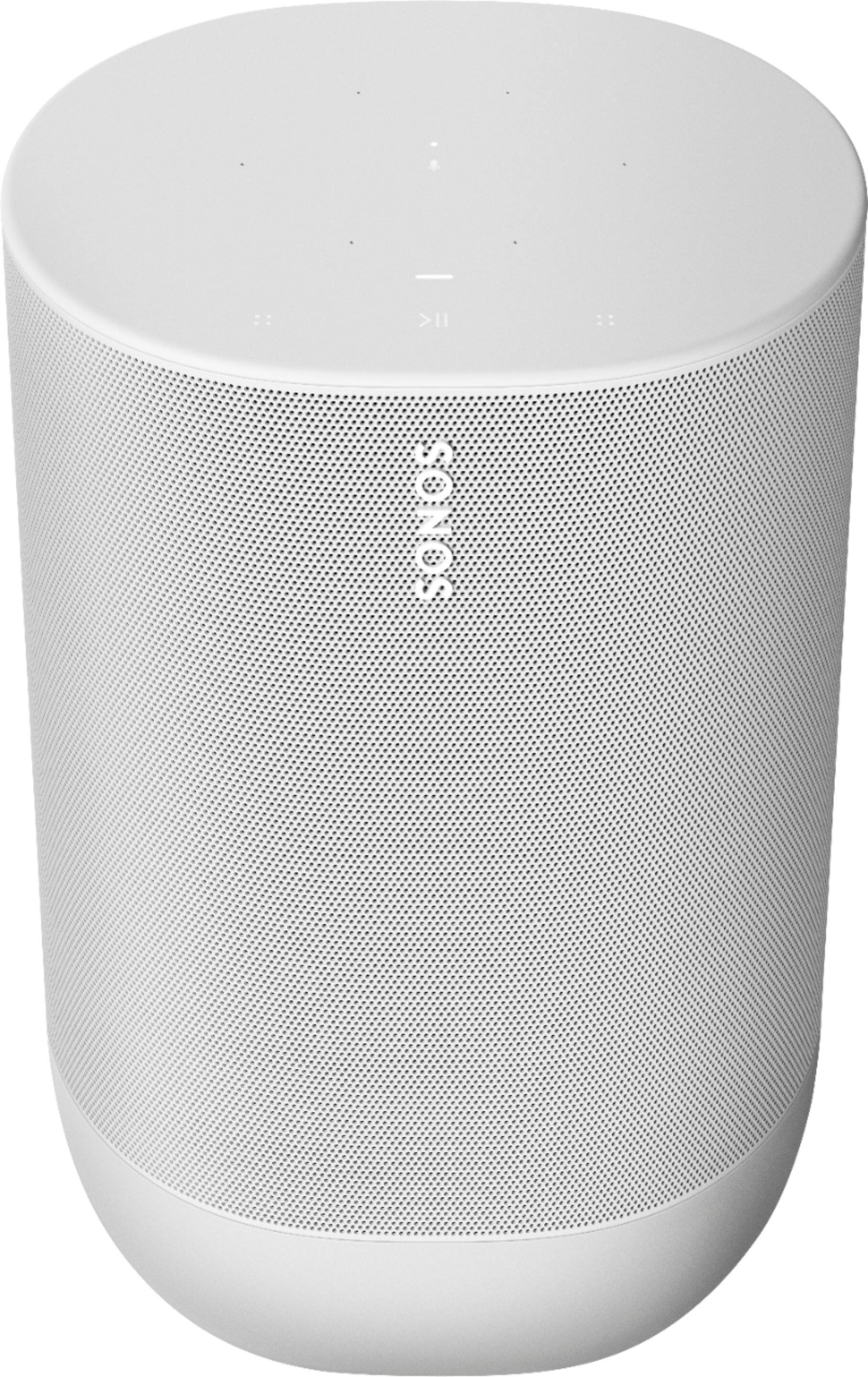 Angle. Sonos - Move Smart Portable Wi-Fi and Bluetooth Speaker with Alexa and Google Assistant - White.