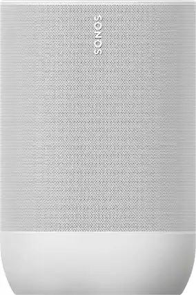 Front. Sonos - Move Smart Portable Wi-Fi and Bluetooth Speaker with Alexa and Google Assistant - White.