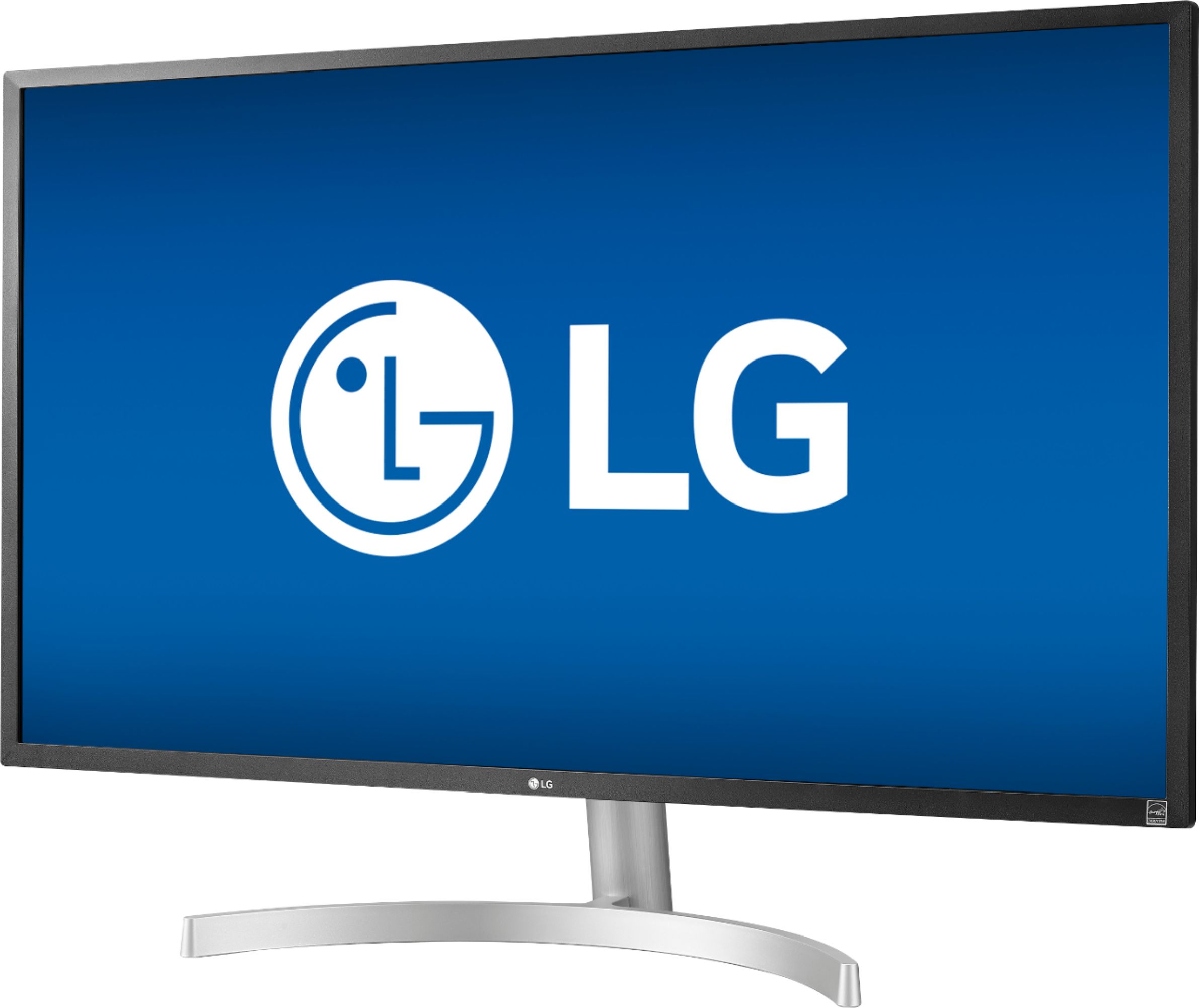 Left View: LG - 32” UHD (3840 x 2160) HDR Monitor with AMD FreeSync - (DisplayPort, HDMI) - White