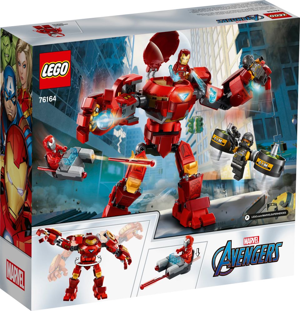 Angle View: LEGO - Super Heroes Iron Man Hulkbuster versus A.I.M. Agent 76164