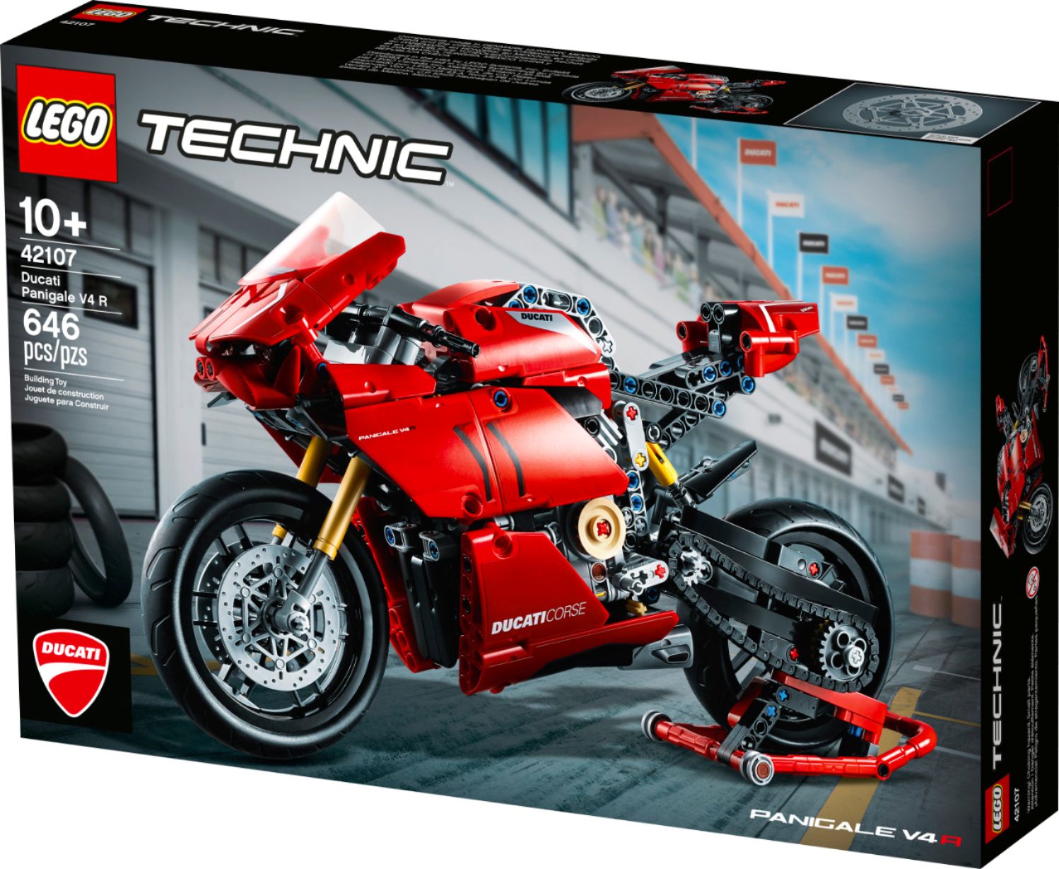 LEGO 42107 Technic Ducati Panigale V4 R: Modèle Réduit de Moto