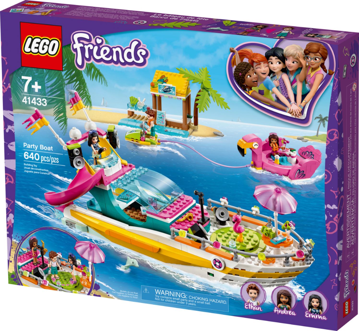 Angle View: LEGO - Friends Party Boat 41433