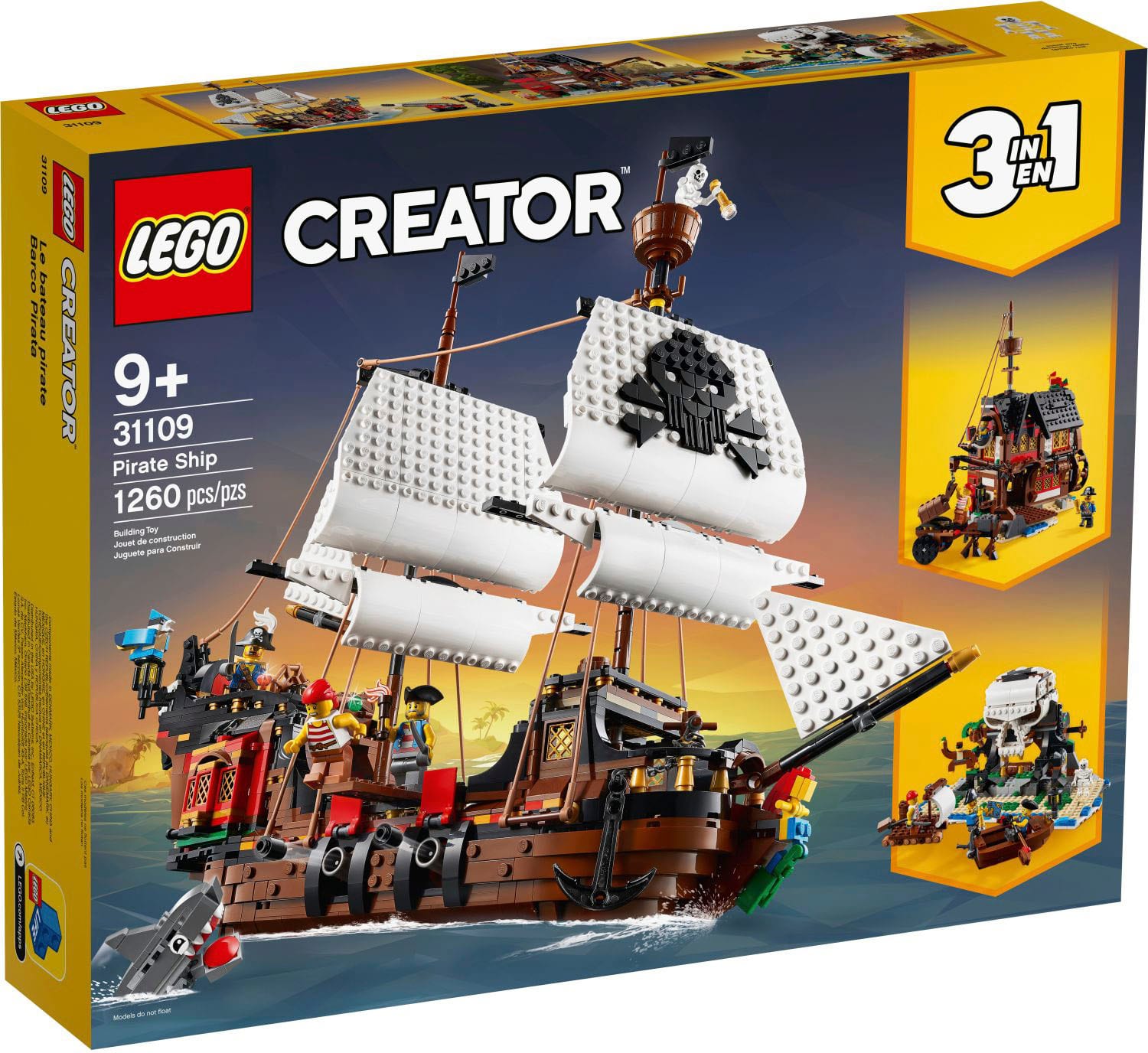 Left. LEGO - Creator 3in1 Pirate Ship 31109.