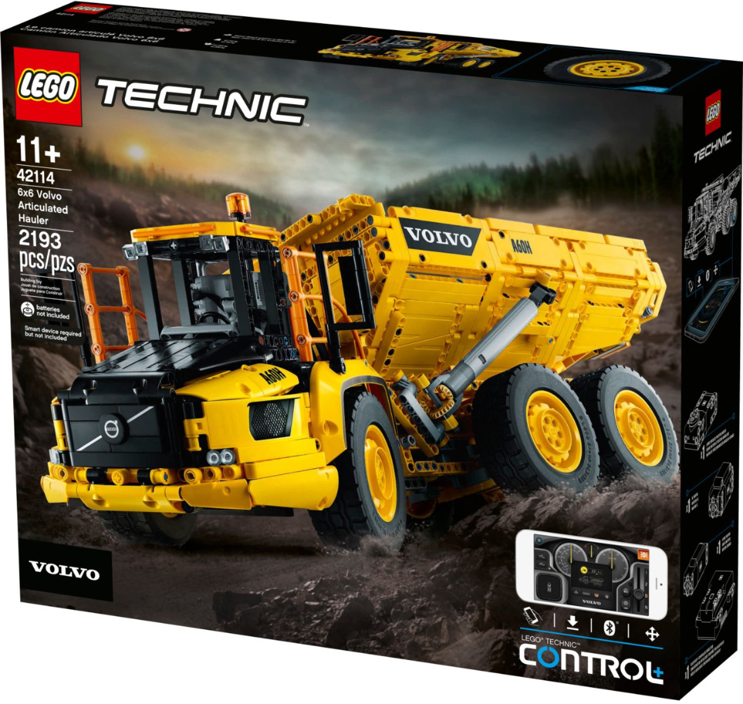 Angle View: LEGO - Technic 6x6 Volvo Articulated Hauler 42114