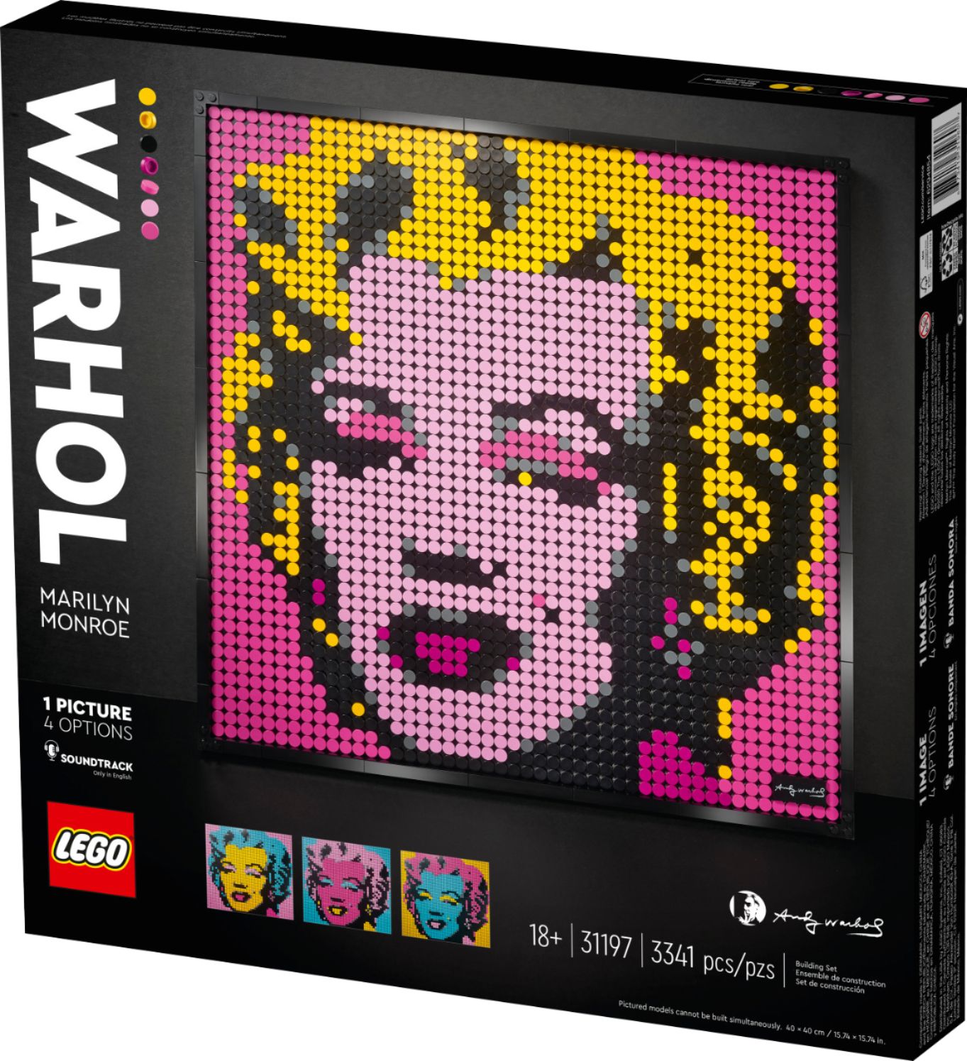 LEGO Warhol Marilyn Monroe 31197 3341 Pieces New and Sealed 