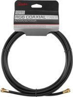 Rocketfish™ - 12' Indoor/Outdoor RG6 Coaxial Cable - Black - Front_Zoom
