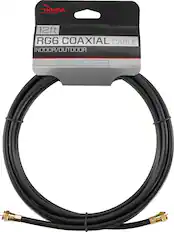 Front. Rocketfish™ - 12' Indoor/Outdoor RG6 Coaxial Cable - Black.