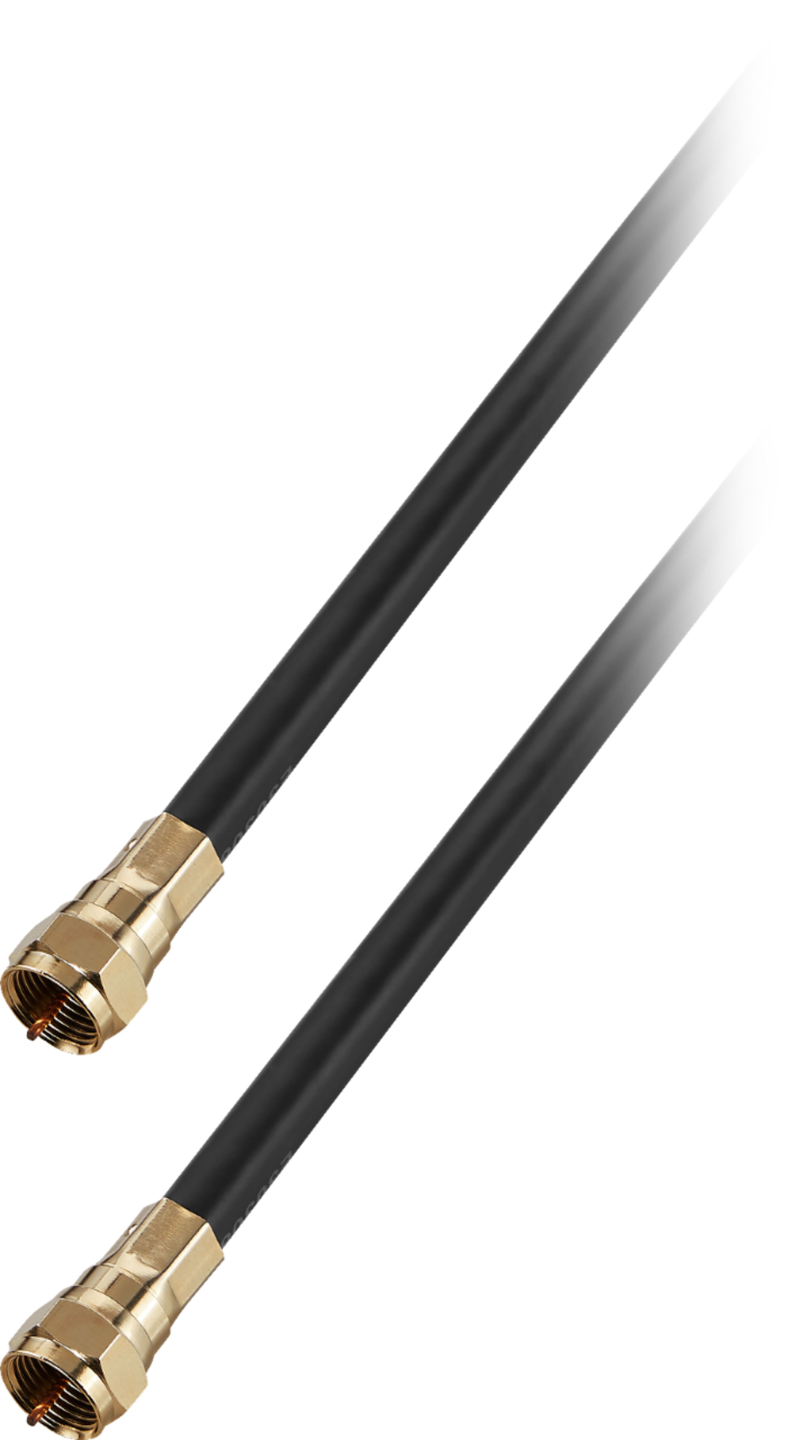 Angle View: Rocketfish™ - 25' Indoor/Outdoor RG6 Coaxial Cable - Black