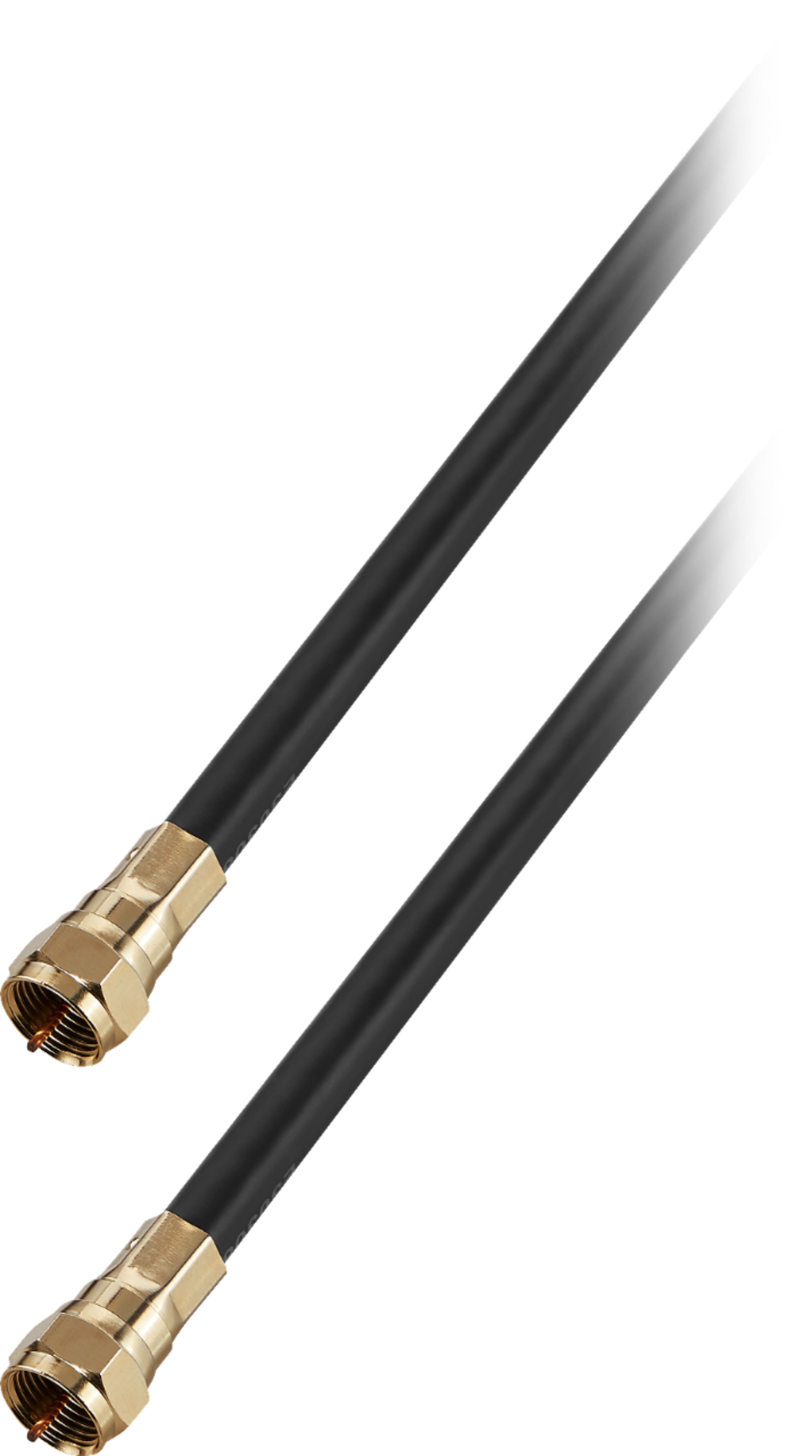Angle View: Rocketfish™ - 50' Indoor/Outdoor RG6 Coaxial Cable - Black