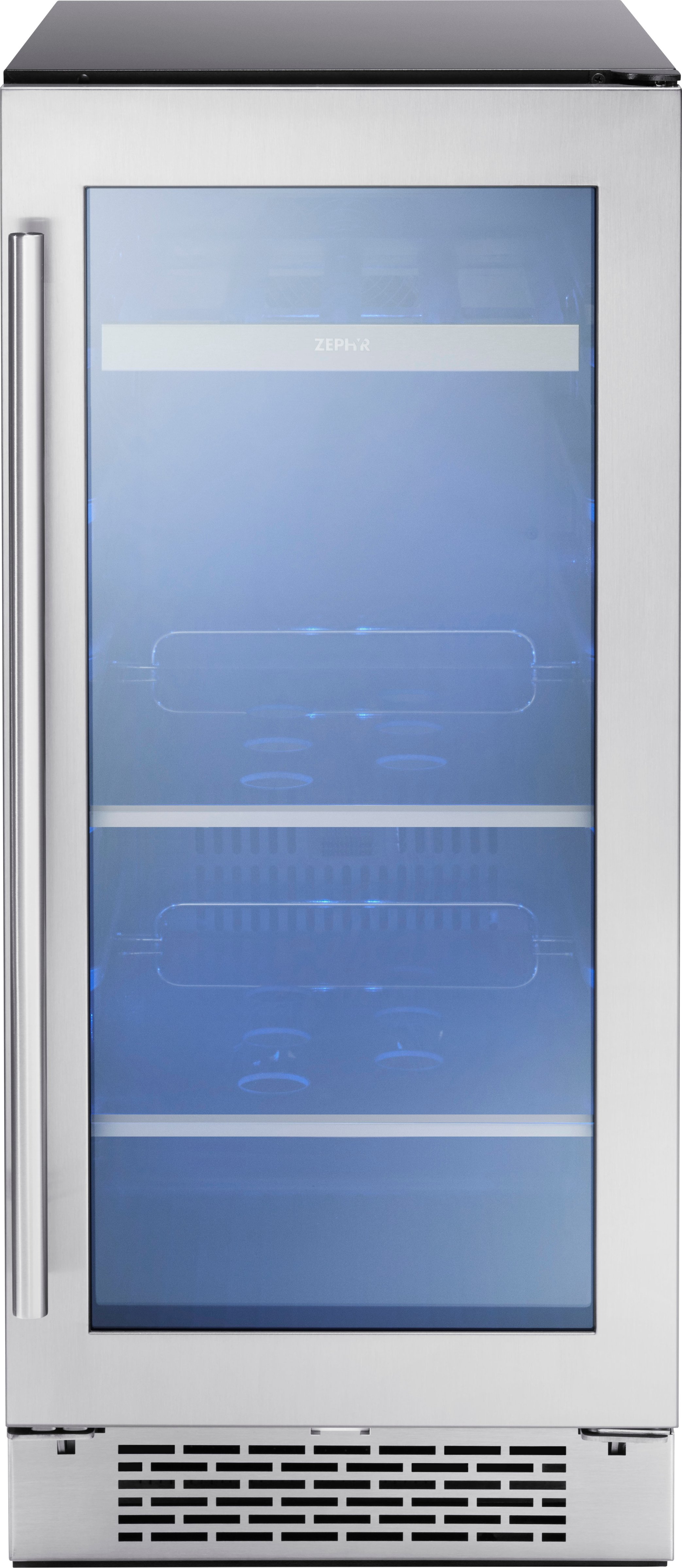 Angle View: NewAir - 177-Can Beverage Fridge with Precision Digital Thermostat - Stainless steel