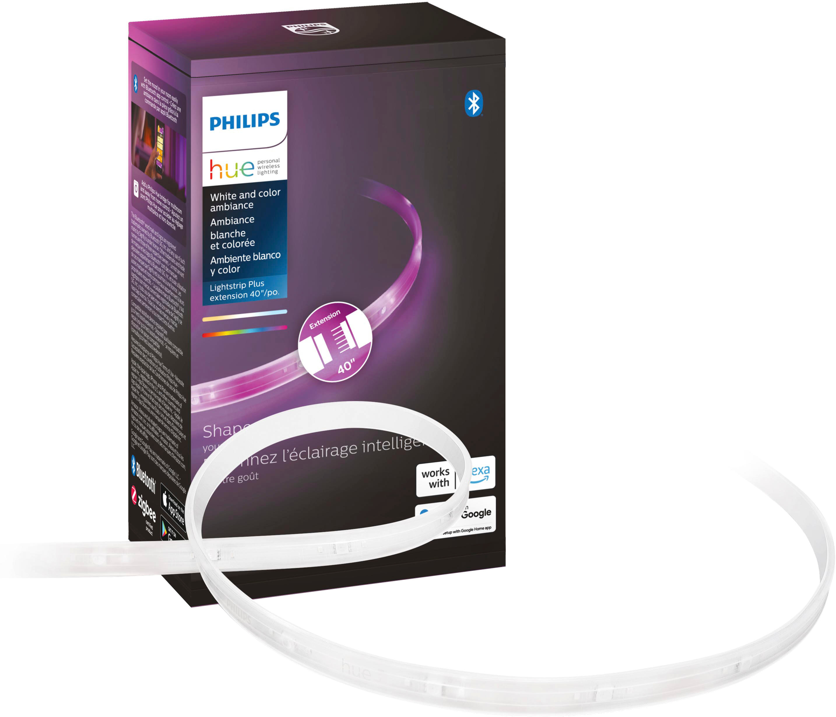 Scherm Schots ondergronds Philips Hue Lightstrip Extension 1m White and Color 555326 - Best Buy