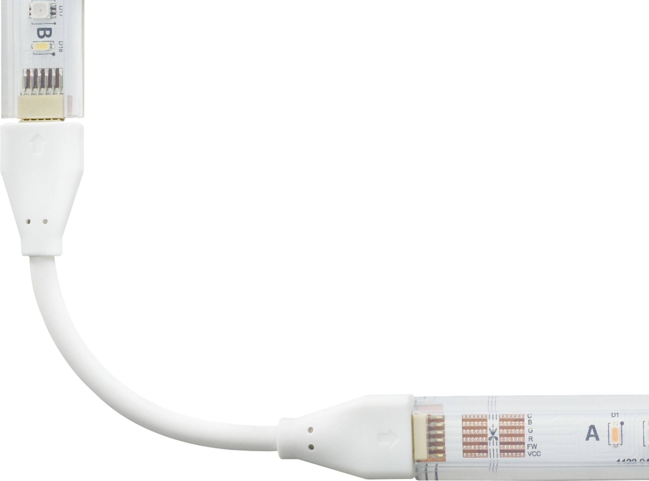 Left. Philips - Hue Bluetooth Lightstrip Plus 40-inch Extension - White and Color.
