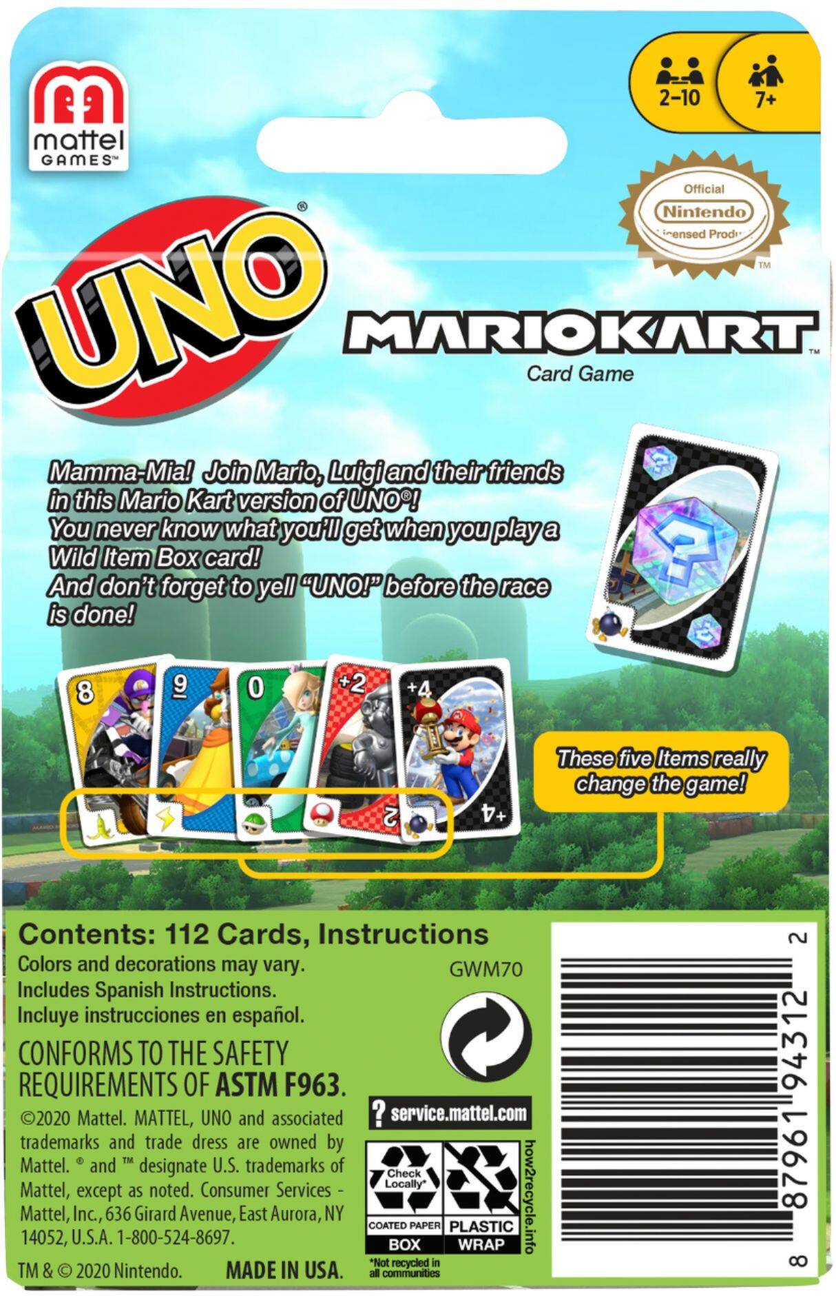 Alt View 13. Mattel - UNO Mario Kart - Multi.