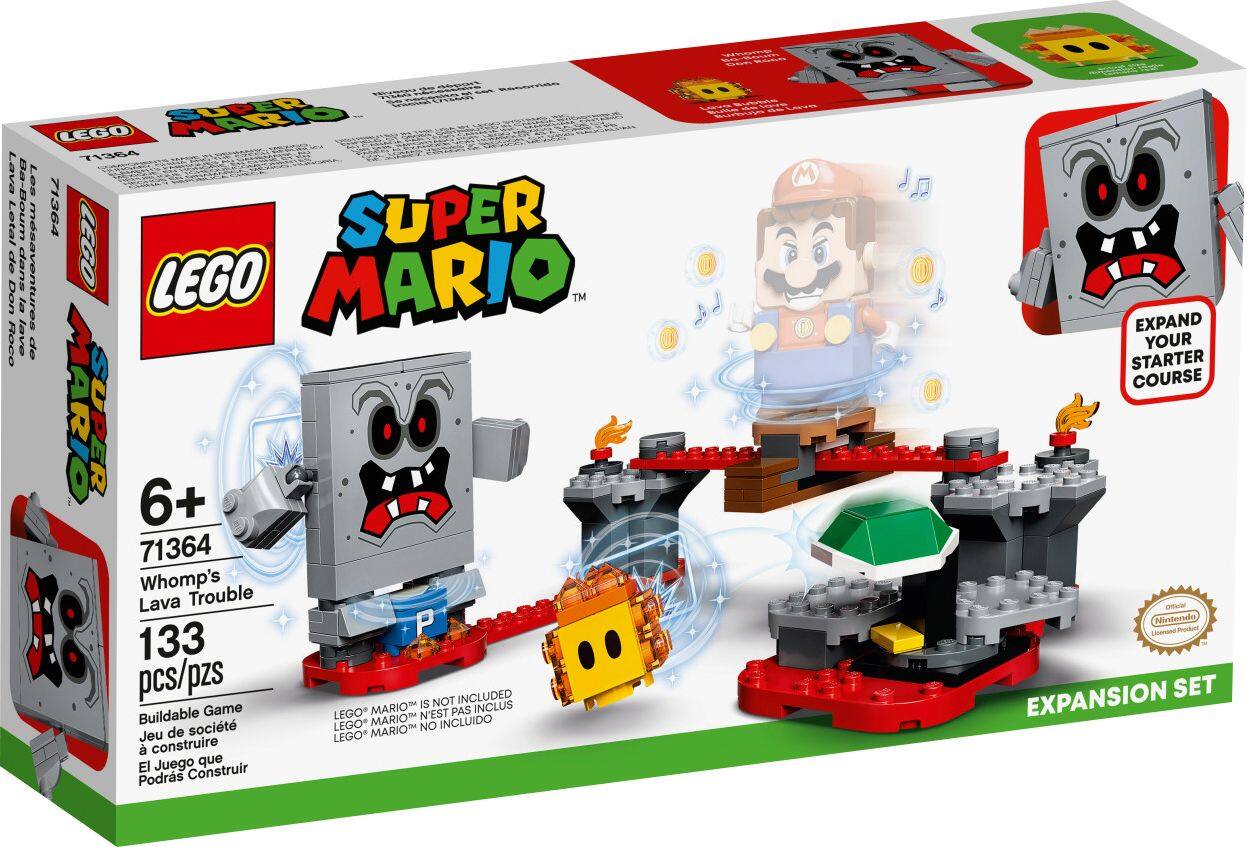Angle. LEGO - Super Mario Whomp's Lava Trouble Expansion Set 71364.