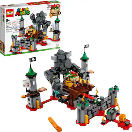 Front. LEGO - Super Mario Bowser's Castle Battle Expansion Set 71369.