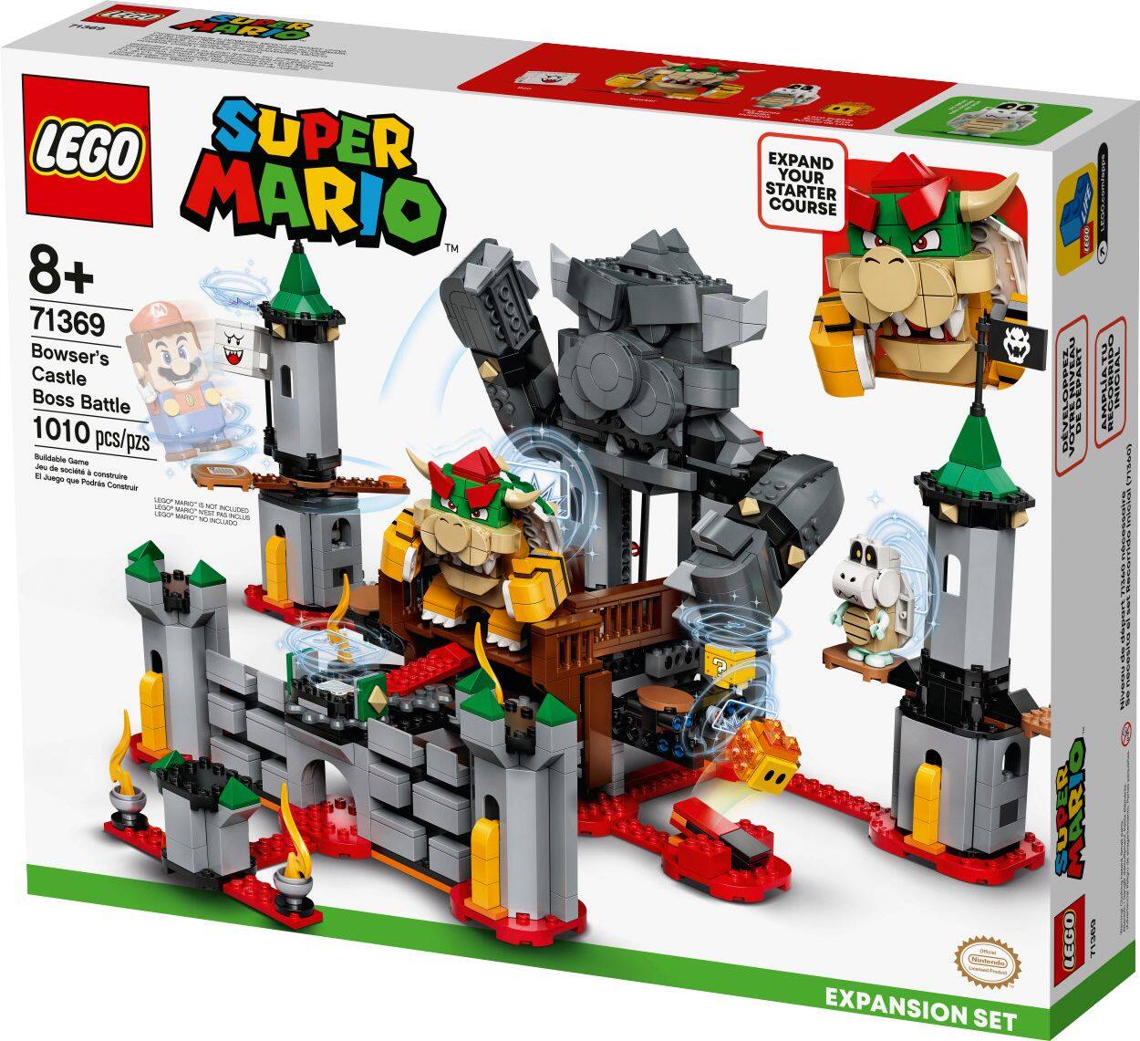 Left. LEGO - Super Mario Bowser's Castle Battle Expansion Set 71369.